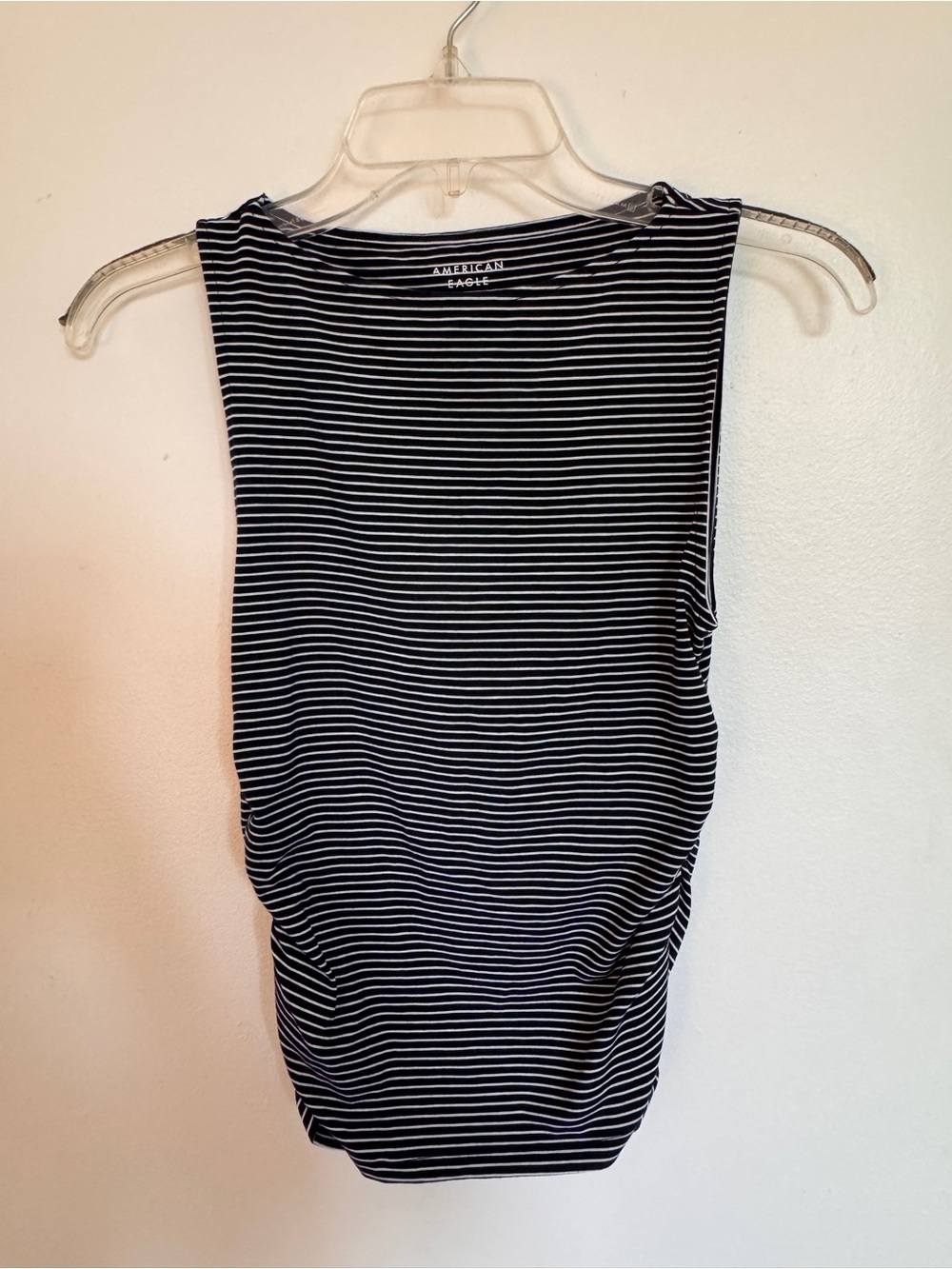 American Eagle Outfitters navy & White cinches Stripe Sleeveless Tank